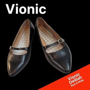 Vionic Delilah Mary Jane Flats - Size 9W, Gently Used
